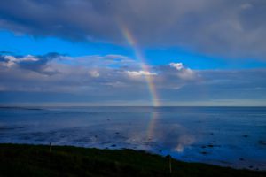 Rainbow over see