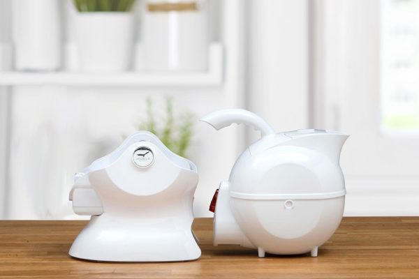 All white Uccello Kettle Base and Body Side View