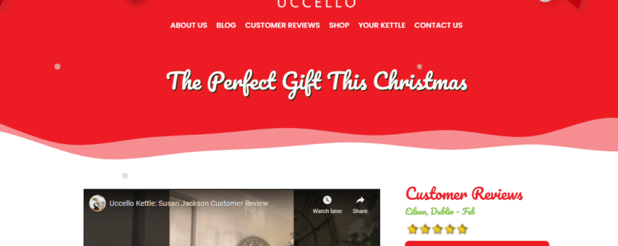 Featured Christmas Landing Page - Uccello Designs