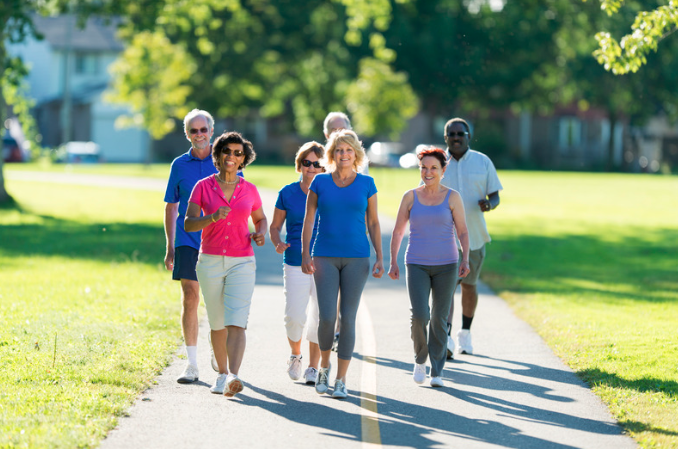 Senior Walking Group in the park