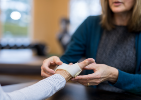 Occupational Therapist with patient