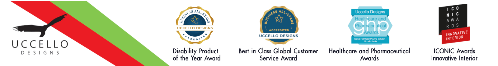 Uccello Designs Awards - Best in Class - Healthcare and Pharmaceutical - ICONIC Innovative Interior - 2 Year Guarantee